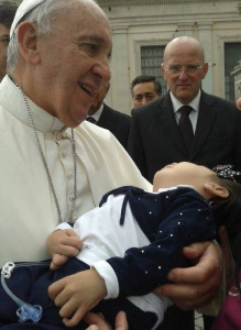 Papa Francesco con Giulia Montera
