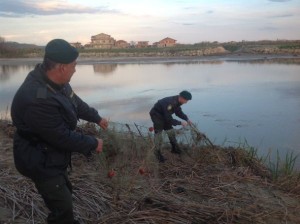 Pesca illegale su fiume Tacina