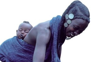 Mamma africana con figlio