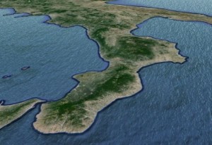 Calabria dal satellite