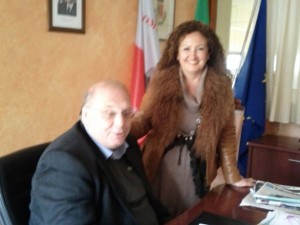 Il sindaco con Rosamaria Tridico