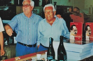 Franco Liguori e Luigi Siciliani in tipografia il giorno dell'uscita del libro (luglio 2011)