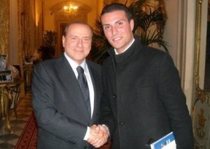 De Rose con Berlusconi