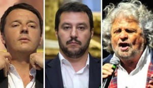 Renzi-Salvini-Grillo