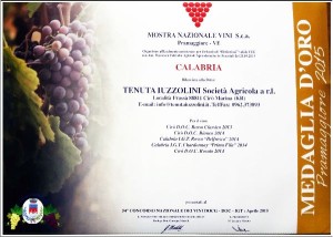 Mostra Nazionale Vini Medaglio d'Oro 2015 - Tenuta Iuzzolini