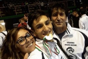 Marchio Andrea con il coach danila Migliarese ed il M° Rosario Stefanizzi