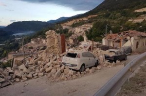 Terremoto tra Lazio e Marche (foto Ansa)