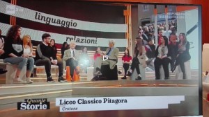Il Liceo Classico Pitagora alla trasmissioneQuante storie2