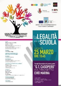 L’istituto Comprensivo Casopero porta a scuola la Legalita3