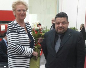 S.A.R. Beatrice di Borbone delle Due Sicilie con il Comandante PAPARO Reggio Calabria 26 aprile 2017