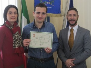 Matteo Varca del Liceo Pitagora di Crotone, vincitore alla I edizione del Certamen Magna Graecia