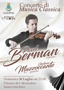 Il famoso violinista russo Berman a Rossano
