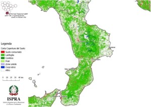Indice di consumo del suolo- la Calabria nel rapporto SNPA 2015-2016