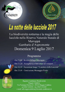 La Notte delle Lucciole 2017 del Reparto Carabinieri della Biodiversità