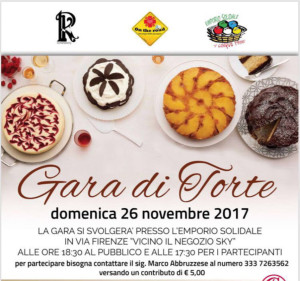 Domenica 26 novembre la Gara di Torte nell'Emporio Solidale di Crotone