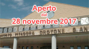 L'Aeroporto Sant'Anna di Crotone riaprirà dal 28 novembre