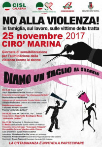 No alla Violenza, sabato 25 novembre a Cirò Marina apre uno sportello intitolato a Antonella Lettieri