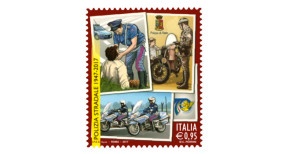 Un francobollo dedicato alla Polizia Stradale nel 70° anniversario dell'istituzione