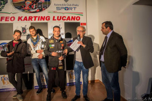 Il pilota disabile coriglianese Alessandro Chiarelli sul podio del Trofeo Karting Lucano