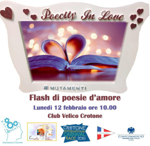 Crotone PoeCity in love, il 12 febbraio alla Carnival race maratona di lettura di poesie d'amore1