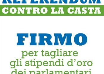 Referendum per l’abolizione degli stipendi d’oro dei parlamentari