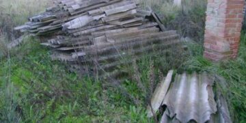 Ritrovate 1300 lastre di eternit presso il fiume Neto
