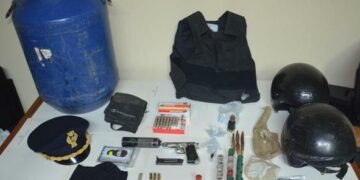 Pistola e munizioni trovati in casolare abbandonato