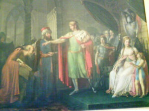 Guiscardo, Costantino, Sichelgaita e Mabilia sulla destra