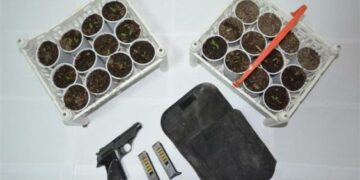 Pistola e caricatori nella canna fumaria, arrestato pregiudicato
