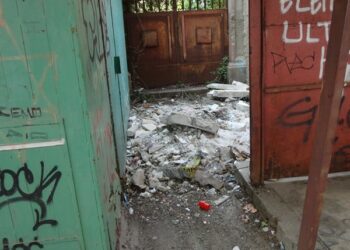 Degrado nella villetta sita in via Tellini a Crotone