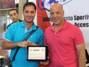 Nino Trifirò dell'Hellas Cirò Marina premiato a Lamezia