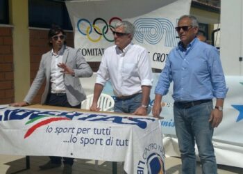Il CT della Nazionale Italiana di Nuoto Cesare Butini a Crotone