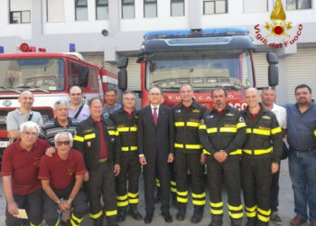 Commissario Panico in visita al Comando Provinciale dei Vvf