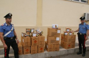 Fermato sulla SS106 con 300kg di fuochi artificiali