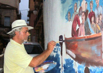 A Diamante murales dedicato alle vittime di Lampedusa