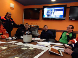 Bruno nella sala operativa