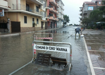 Maltempo, ancora record di pioggia a Ciro’ Marina