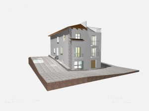 Prospettiva casa Skanderberg a San Basile