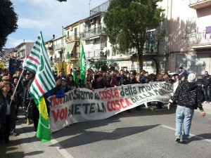 Manifestazione discarica a Rossano