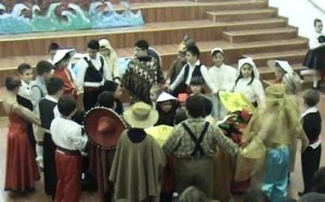 Gli alunni durante l'evento