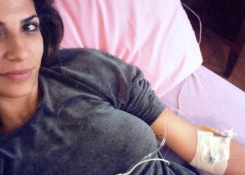 Roberta Morise, flebo al braccio e tanta paura