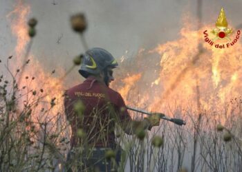 I primi incendi a Crotone, a fuoco sterpi nella zona industriale