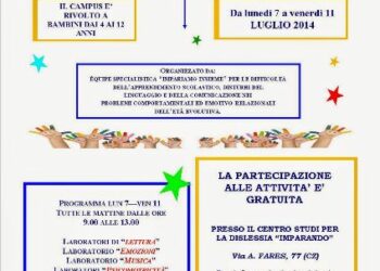 Al via il campus Crescere insieme