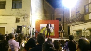 Presentatore Antonio Stancato con la valletta Rosanna Potestio