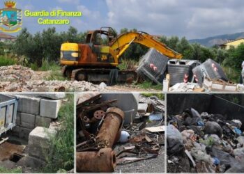 Discarica abusiva in mezzo agli ulivi scovata a Lamezia