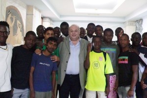 Il sindaco al centro d'accoglienza