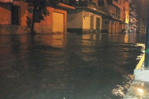 Via Libertà allagata