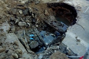 Lavori all'impianto fognario