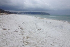 Neve in spiaggia
