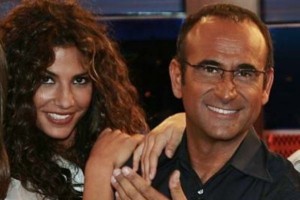 Roberta Morise e Carlo Conti